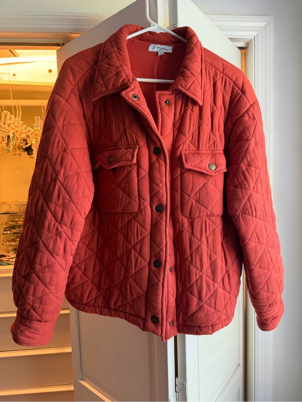 Polagram Quilted Rust Puffer Jacket